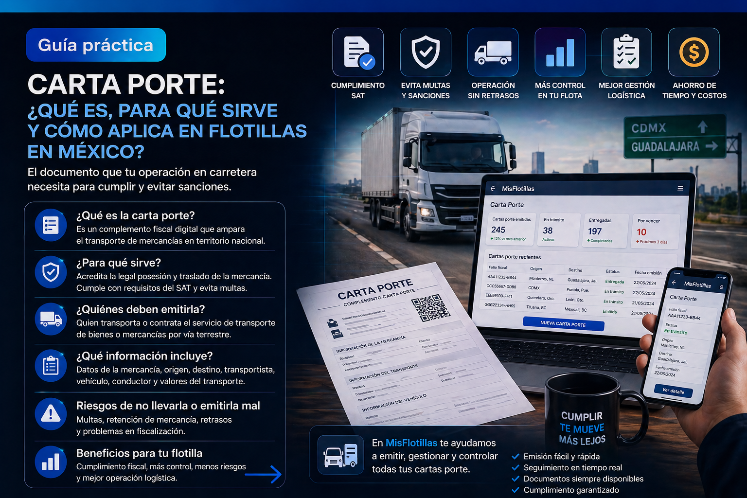 Carta Porte en México: qué es, cuándo aplica y cómo evitar errores en flotillas