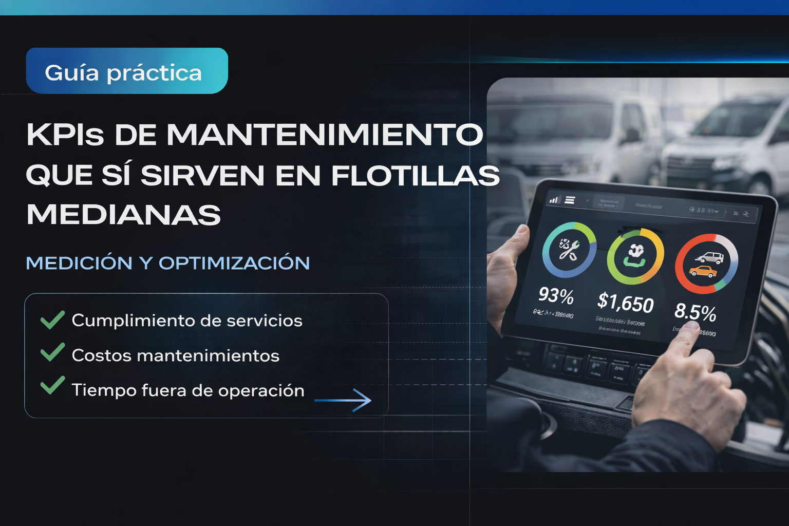 KPIs de mantenimiento que sí sirven en flotillas medianas