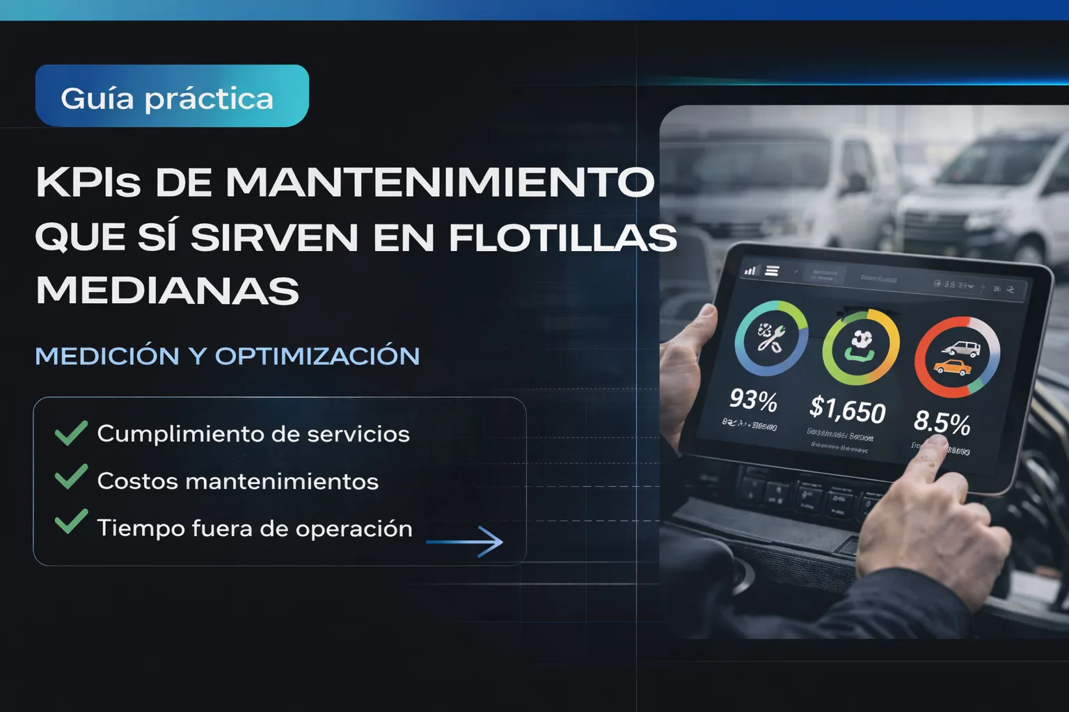 KPIs de mantenimiento que sí sirven en flotillas medianas
